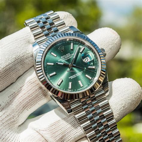 rolex green dial replica|rolex 41mm date just mint dial.